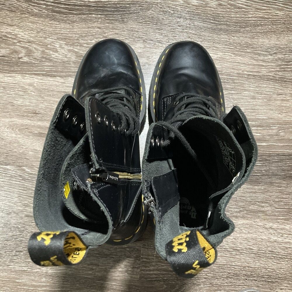 Dr. Martens Jadon Platform Black Leather Womens Boot Size 10 - Picture 9 of 13